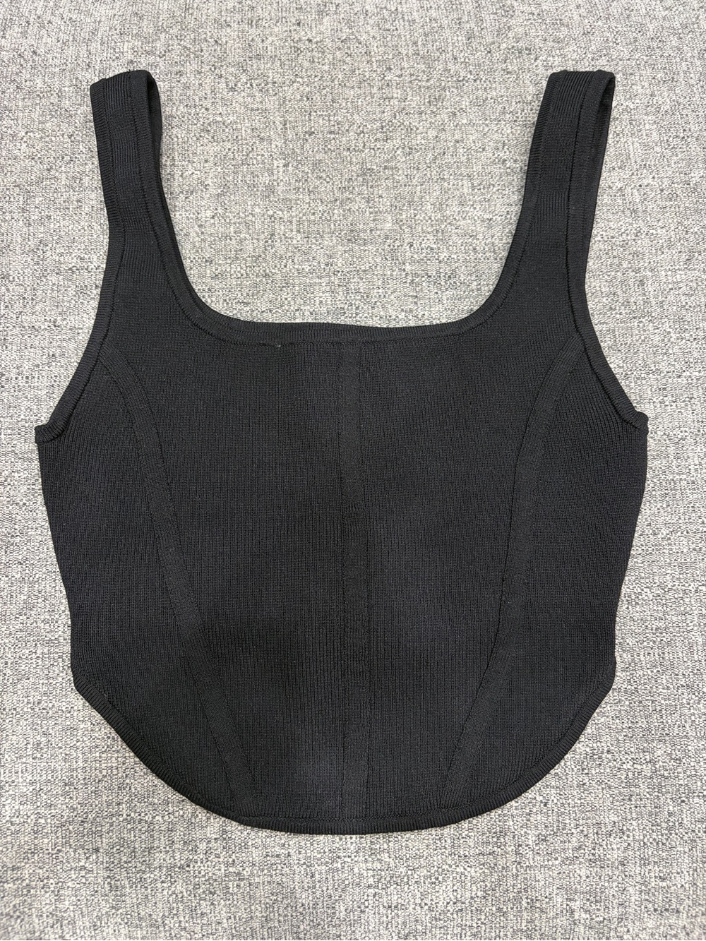 Aritzia Babaton Black Sculpt Knit Bustier Tank - XS